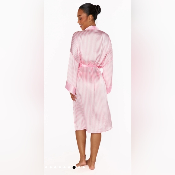 NWT Mumu x Curateur The Harlow Robe - Pink Stripe - Picture 4 of 10